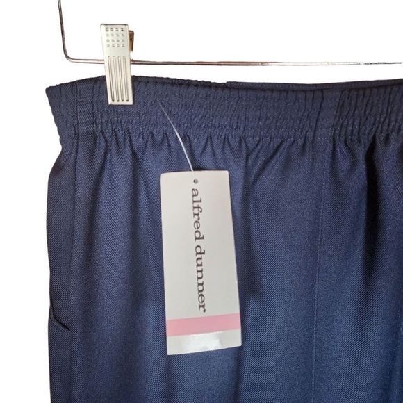 Alfred Dunner Navy Blue Midi Skirt w/ Pockets Women's Size 10 New - Picture 2 of 9